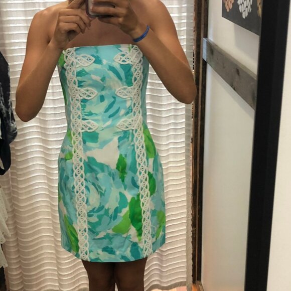 Strapless Lily Pullitzer Garden Dress - Picture 1 of 5